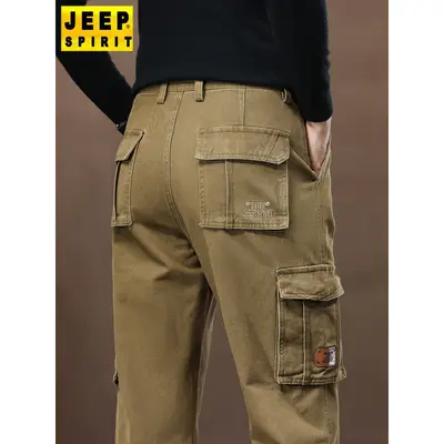 Erkek iş pantolonu, bol düz paça, çok cepli, outdoor uzun pantolon, model 7093