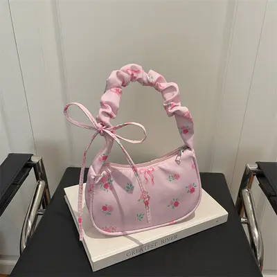 2026 Bow-Print Casual Single-Shoulder Bag, Lightweight Underarm Bag - 6