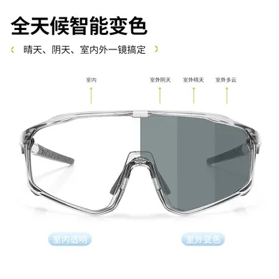 Outdoor Smart Photochromic Cycling Glasses for Men, Bicycle Sports Goggles for Women, Day and Night Dual-Use Windproof Glasses, Lightweight