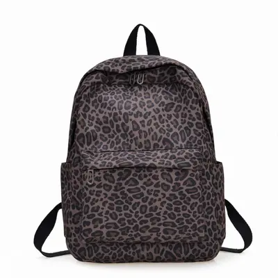 Printed Canvas Backpack for Students, Unisex Schoolbag, Outdoor Travel Bag - 5