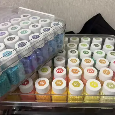 Perler Bead Dispensing Tool Box, 30ml 50ml Square Transparent Large Capacity Storage Bottles