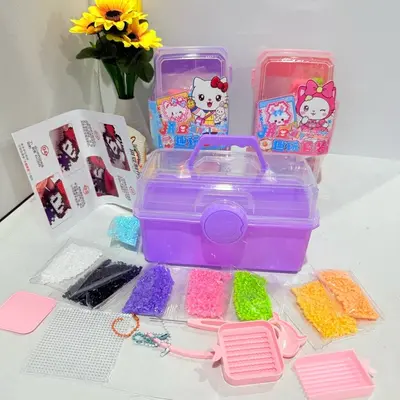 New Cartoon Handmade Bead Puzzle Creative Children's Educational Toy Cute Small Pendant Puzzle Toy Bead Craft Materials