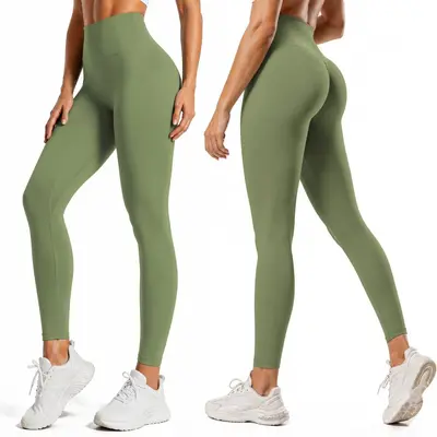 Kadın Şeftali Kalça Yoga Pantolonu, Hızlı Kuruyan Dar Kesim Spor Tayt - 10