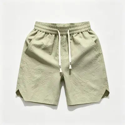 Herren-Sommershorts, einfarbige Sportshorts, feinkariert, Strandshorts