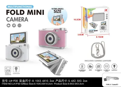 Girls Pretend Play Toy Mini Pocket Camera with Photo and Video - 9