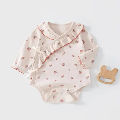 Baby Langarm-Strampler aus Baumwolle, nahtlos - 6