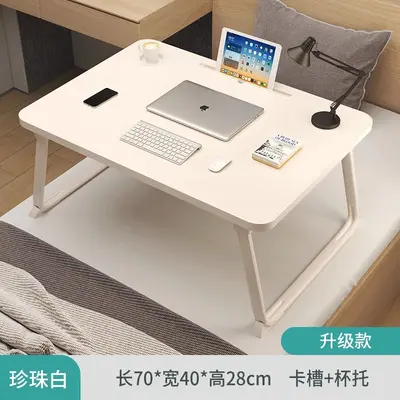 Bed small table foldable table student dormitory desk children's desk bedroom laptop table multifunctional - 10