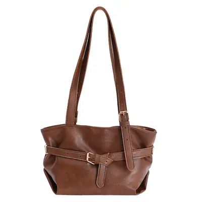 Kadın Tote Çanta, Retro Sade Tasarım, Kişisel Tek Omuz Çantası - 6