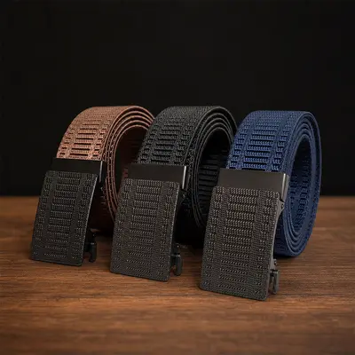 3.5 Tank Dokulu Çizgili Elastik Bel Kemeri Erkek Outdoor Kanvas Kemer Çinko Alaşımlı Toka Aşınmaya Dayanıklı Askeri Eğitim Kemeri