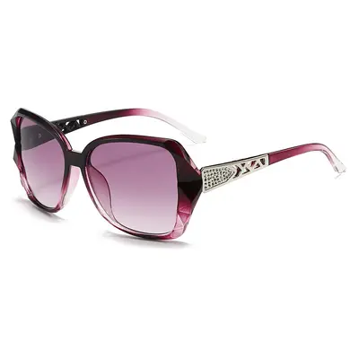 Rhinestone-Embellished Women's Sunglasses, Oversized Retro UV Protection - 6