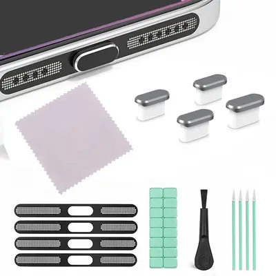 Telefon Toz Koruma Ağı USB-C Toz Kapağı iPhone 15/16/17 için Toz Koruma Temizlik Seti - 11