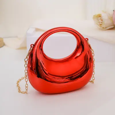 2026 New Trendy Cross-Border Chain Mini Bag Crescent Acrylic Top Handle Lipstick Coin Purse Kids Bag Shoulder Bag - 10