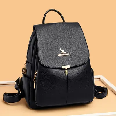 Weisen Kangaroo Women's Backpack, 2026 Large Capacity Soft Leather
