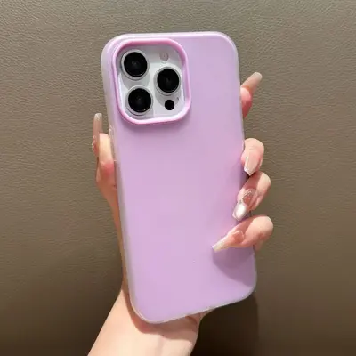 Apple 18 gel phone case, drop-resistant, solid color options - 7