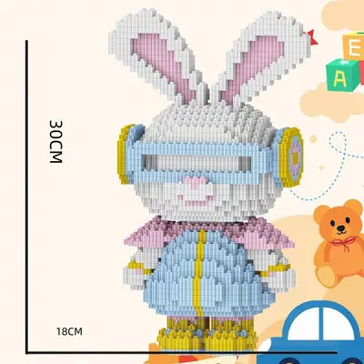 Small Particle 3D Space Rabbit Building Blocks Puzzle Toy - 12