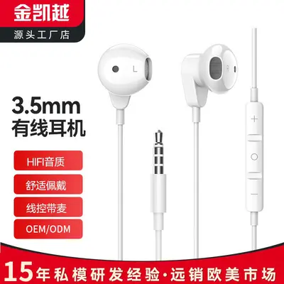 Samsung Huawei compatible wired earbuds, 3.5mm and USB-C connector, karaoke gaming