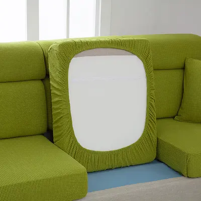 Mais-Samtkissen-Sofabezug, Sofabezug mit vollständiger Abdeckung, hochelastischer Chaiselongue-Kombinationssofabezug, schlicht und modern - 8