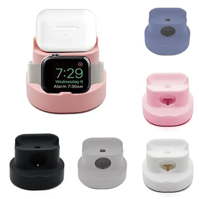Apple kabelloses Ladepad, Smartwatch, Bluetooth kabelloses Headset, dreifache All-in-One-Schreibtisch-Silikon-Halterung für kabellose Ladefunktion