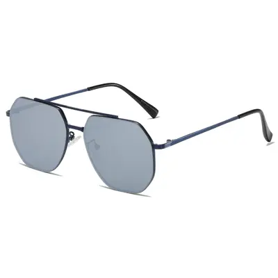 Nylon Polarized Pilot Sunglasses, Large Metal Frame, Toad Style - 7