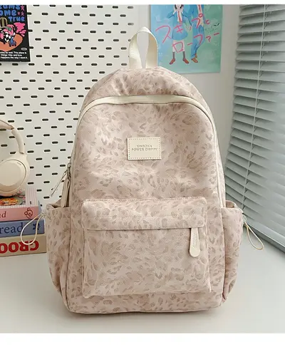 Leopard Print School Backpack, Large Capacity, for Teenagers - 8