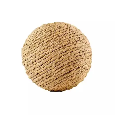 Sisal ip kedi topu, kağıt ip, çıngıraklı, etkileşimli kedi oyuncağı - 6