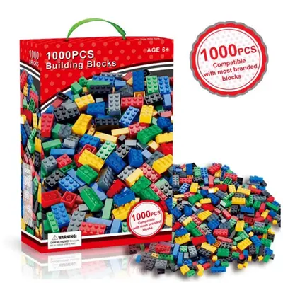 Small Particle Building Blocks 1000 Pieces, Multi-Brand Compatible, Color Box