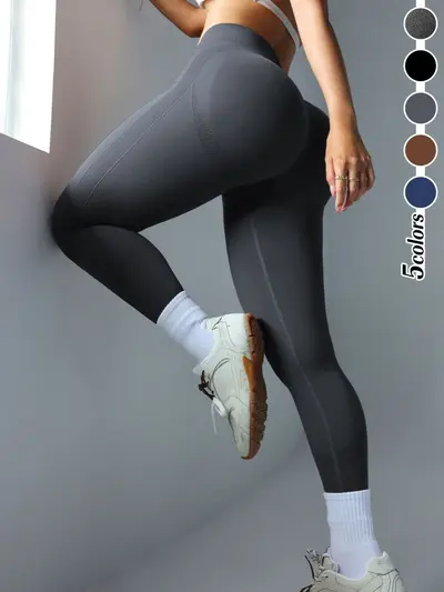Seamless Long Yoga Leggings, High Stretch, Butt-Lifting, for Women - 9
