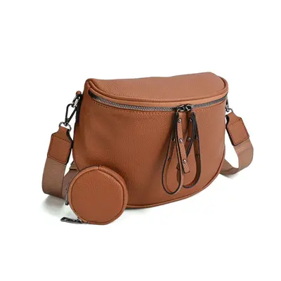 Women's Large Crossbody Shell Bag with Small Round Bag - 9