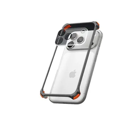 适用iPhone17promax气囊防摔金属边框手机壳苹果16带镜头膜保护套 - 6