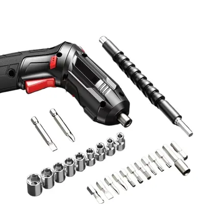 Cordless electric screwdriver, mini drill, with accessories - 5