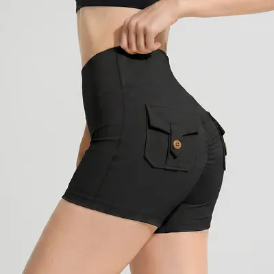 High-Stretch Yoga Shorts, Three-Quarter Length, Quick-Dry - 6