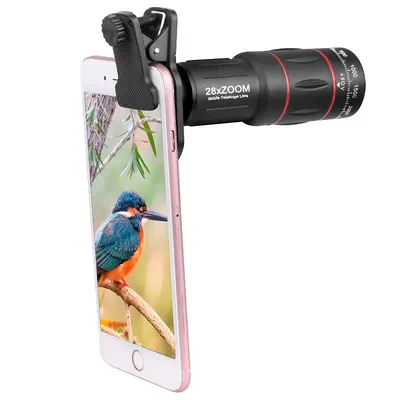Sınır ötesi toptan 18X 28X 36X cep telefonu harici telefoto lens yüksek çözünürlüklü monoküler teleskop konser fotoğrafçılığı