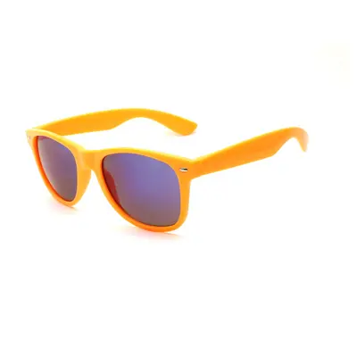 Monochrome Stud Sunglasses with Printed Logo, Blue Mirror Lens - 3