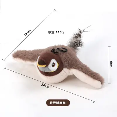 Plush Cat Toy with Electric Fish Tail, Sound and Swatting Action - 9