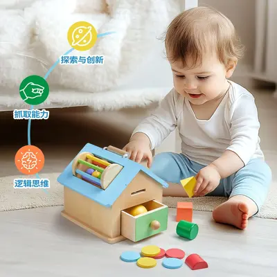 Ahşap Montessori Zeka Kutusu Ball Oyuncağı