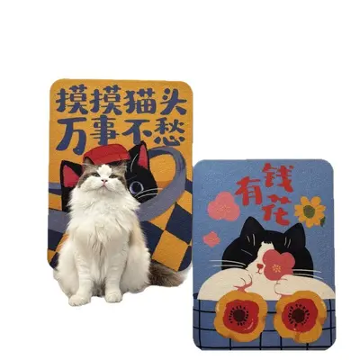 Wall-Mounted Cat Scratching Board, Wear-Resistant, Non-Shedding - 6