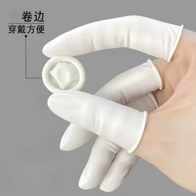 Disposable Thin Cotton Non-Slip White Work Gloves - 8