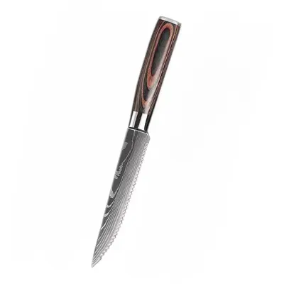 Steak bıçağı seti, 4CR13 çelik, damask desen, 2 parça - 7