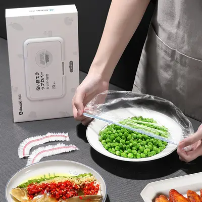 Aozaki tek kullanımlık streç film gıda sınıfı taze tutma çantası film seti sebze kapağı buzdolabı ile ev gıda kapağı elastik