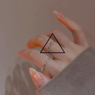 Zircon stone ring, natural color, open design - 8