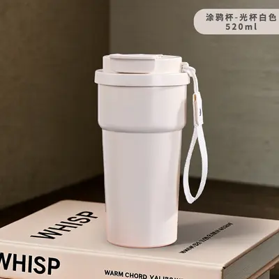 Edelstahl-Thermobecher 316er, DIY-Graffiti-Design, tragbare Kaffeetasse - 8