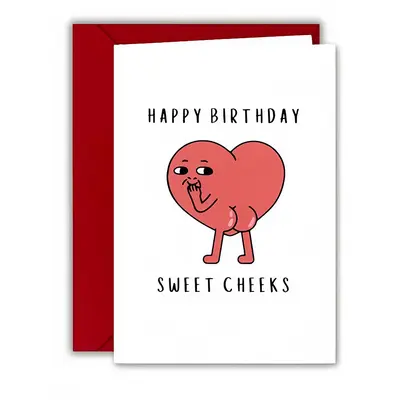 Funny Birthday Card with Envelope, Humorous Text Prank Card - 13