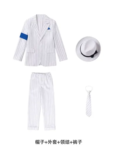 Michael Jackson Cosplay Children's Costume, MJ Dance Performance Wear - 10
