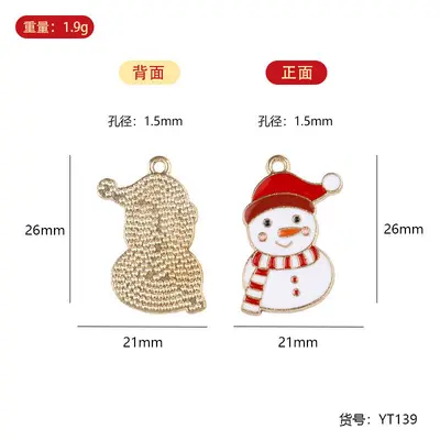 Weihnachts-Legierungsanhänger-Sammlung, Weihnachtsmann, Stern, Schneemann - 8