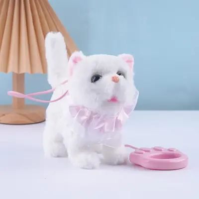 Electric Plush Cat Toy That Meows, Walks and Mimics Speech - 5