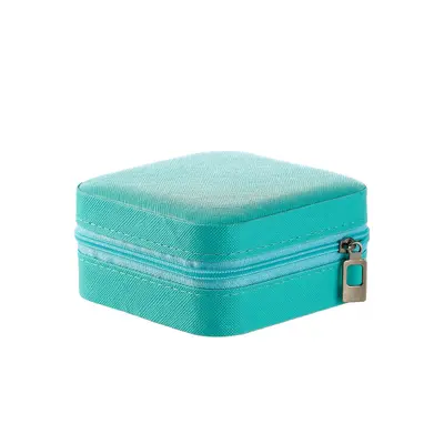 Grenzüberschreitende Schmuckaufbewahrungsbox Mini-Reisekoffer tragbare Aufbewahrungsbox für Ohrringe Halskette Ring Ohrring PU-Schmuckaufbewahrungsbox - 6