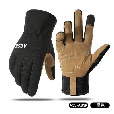Outdoor Work Gloves, Wear-Resistant Palm, Anti-Slip, Touchscreen Compatible - 7