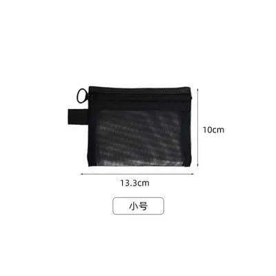 Transparent Nylon Storage Pouch Thickened Mesh Mini Portable Travel Cosmetic Organizer Coin Purse Multifunctional Sundries Storage Bag - 13