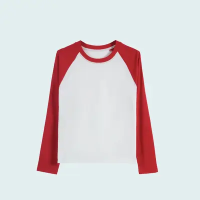 Kadın Düz Kesim Kontrast Raglan Kollu Tişört, Model 5603 - 9