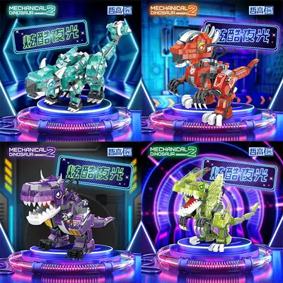 Lego Uyumlu Dinozor ve Böcek Yapı Blokları Seti, Parlayan Karanlıkta Çocuk Oyuncağı - 4